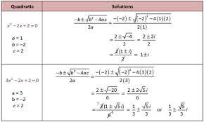 complex roots of a quadratic equation