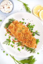 baked panko cod with creme fraiche