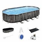 Power Steel 6.71 m (22 ft.) Oval Above-ground Pool with Solar Heater 5615G Bestway