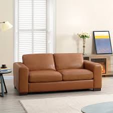 modern genuine leather loveseat sofa