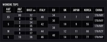 Abercrombie Womens Size Chart Pangukcalibration Co Uk