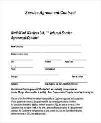 Service Agreement Contract Template Patfines Com
