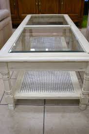 Cane coffee table with glass top. Coffee Table Cream Shabby Chic Distressed Finish With A Beveled Glass Top And Caned Bottom S Shabby Chic Dresser Coffee Table Makeover Glass Top Coffee Table