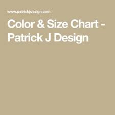 Color Size Chart Patrick J Design Dance Costumes