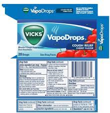 vicks vapodrops cough relief menthol