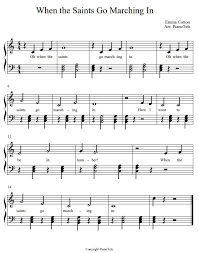 To ensure that your beginner students are really reading. When The Saints Go Marching In Free Easy Piano Sheet Music Pianotels Com