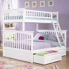 White Full Over Queen Bunk Bed With