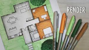 how to render a floor plan by hand