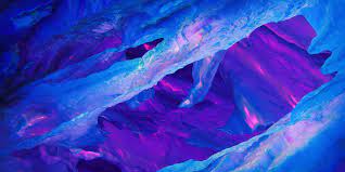 Ice Frost Blue Purple Neon Abstraction ...