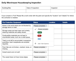 warehouse housekeeping inspections