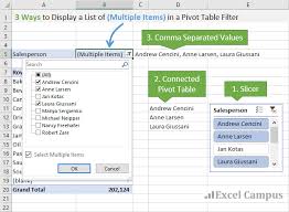 filter criteria in a pivot table