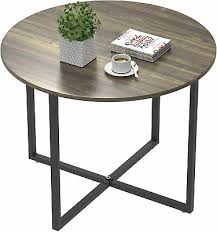 Round Coffee Table W Iron Leg For
