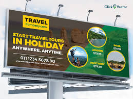 tour travel billboard banner template