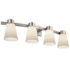 Shop today and enjoy guaranteed low prices + free shipping on orders over $99! Portfolio 4 Light Brushed Nickel Bathroom Vanity Light Lowe S Canada Vanity Lighting Brushed Nickel Bathroom Bathroom Vanity Lighting