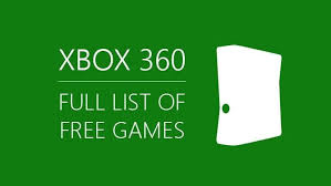 full list of free xbox 360 games