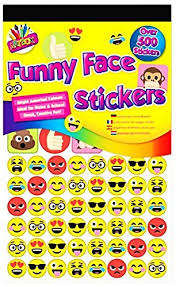 500 Funny Smiley Face Reward Stickers Emoji Funny Art Craft Party Bag Filler Home School Creative Chart Dentist