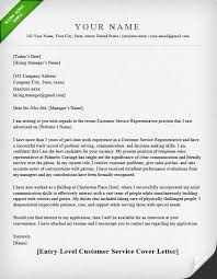Cover Letter Example for Customer Service Representative   Cover     thevictorianparlor co