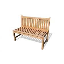 48 Armless Windsor Teak Bench 2 Seater