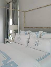 blue greek key bedding design ideas