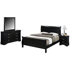 louis philip black queen bedroom set