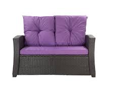 3 Seater Sofa Quilted Purple Setgarden