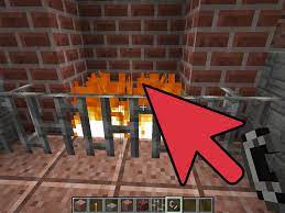 brick fireplace with a chimney in minecraft