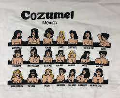Vintage T-Shirt Cozumel Mexico Novelty Boob Breast Type Reef White Size XL  | eBay