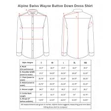 Details About Alpine Swiss Wayne Mens Long Sleeve Button Down Dress Shirt Button Front Shirt