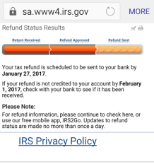 First Irs Payout Date Set On Irs Wheres My Refund 2017