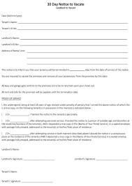 Template End Of Tenancy Notice Template Day Form Termination Letter