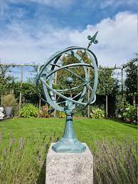 Bronze Sundial Garden Sculpture Large
