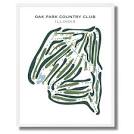 Oak Park Country Club Illinois Golf Course Map Home Decor - Etsy
