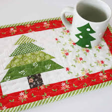 christmas tree mug rug pillow a