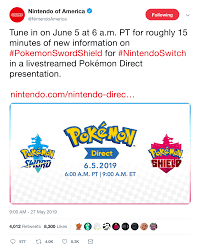 Pokémon Sword and Shield Direct Announced for Next Week