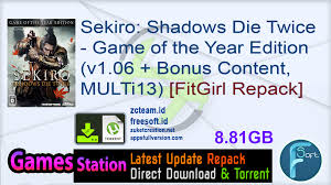 Check spelling or type a new query. Sekiro Shadows Die Twice Game Of The Year Edition V1 06 Bonus Content Multi13 Fitgirl