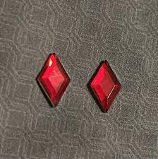 Set Of 2 11x18mm Flat Back Red Forehead Gems For Raven Cosplay Or Crafts |  eBay