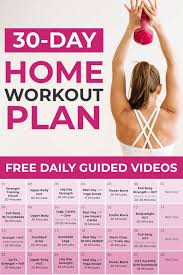 30 Day Home Workout Plan For Women