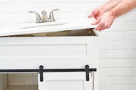 replace install a bathroom vanity