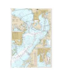 Tampa Bay St Petersburg Nautical Chart Sailcloth Print