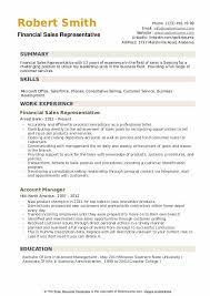 This page contains an outline of the sales representative job description template. Financial Sales Representative Resume Samples Qwikresume