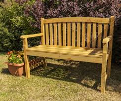 Wooden Bench 2 Seater Outdoor Garden