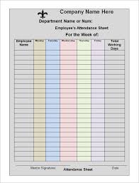 Free 18 Attendance Sheet Templates In Pdf Word Excel