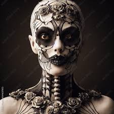 dead mexican female skull makeup
