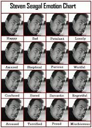Steven Seagal Emotion Chart Stars Of Martial Arts Funny
