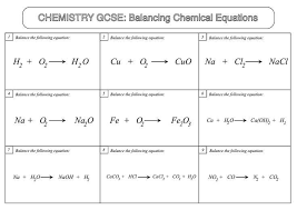 aqa gcse chemistry balancing equations
