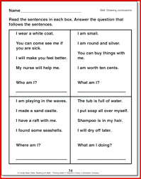 Drawing Conclusions Worksheets 3rd Grade Worksheet Fun And