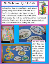 A powerpoint to introduce an eric carle themed art project based on the story 'mister seahorse'. Golden Gang Kindergarten Mr Seahorse Seahorse Book Study Activities Eric Carle