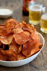homemade barbecue potato chips just a