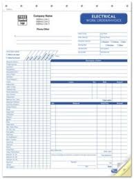 Witko Electrician Work Order Invoice Forms Personalized
