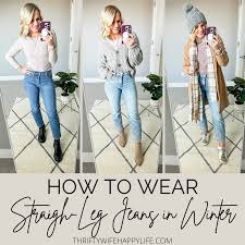 style straight leg jeans in winter